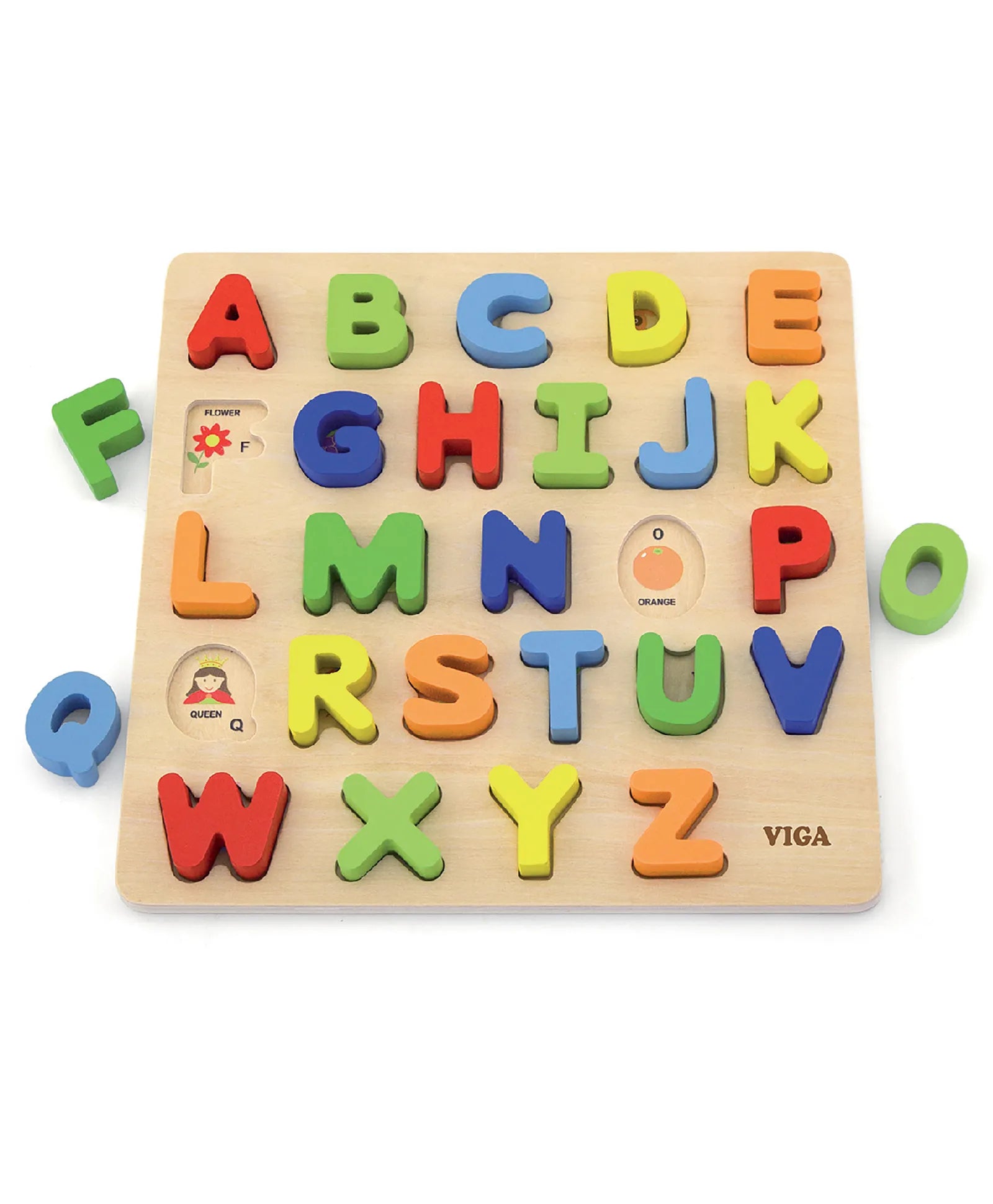 VIGA Alphabet Wandspiel - Lernspielzeug Aus Holz Für Kinder