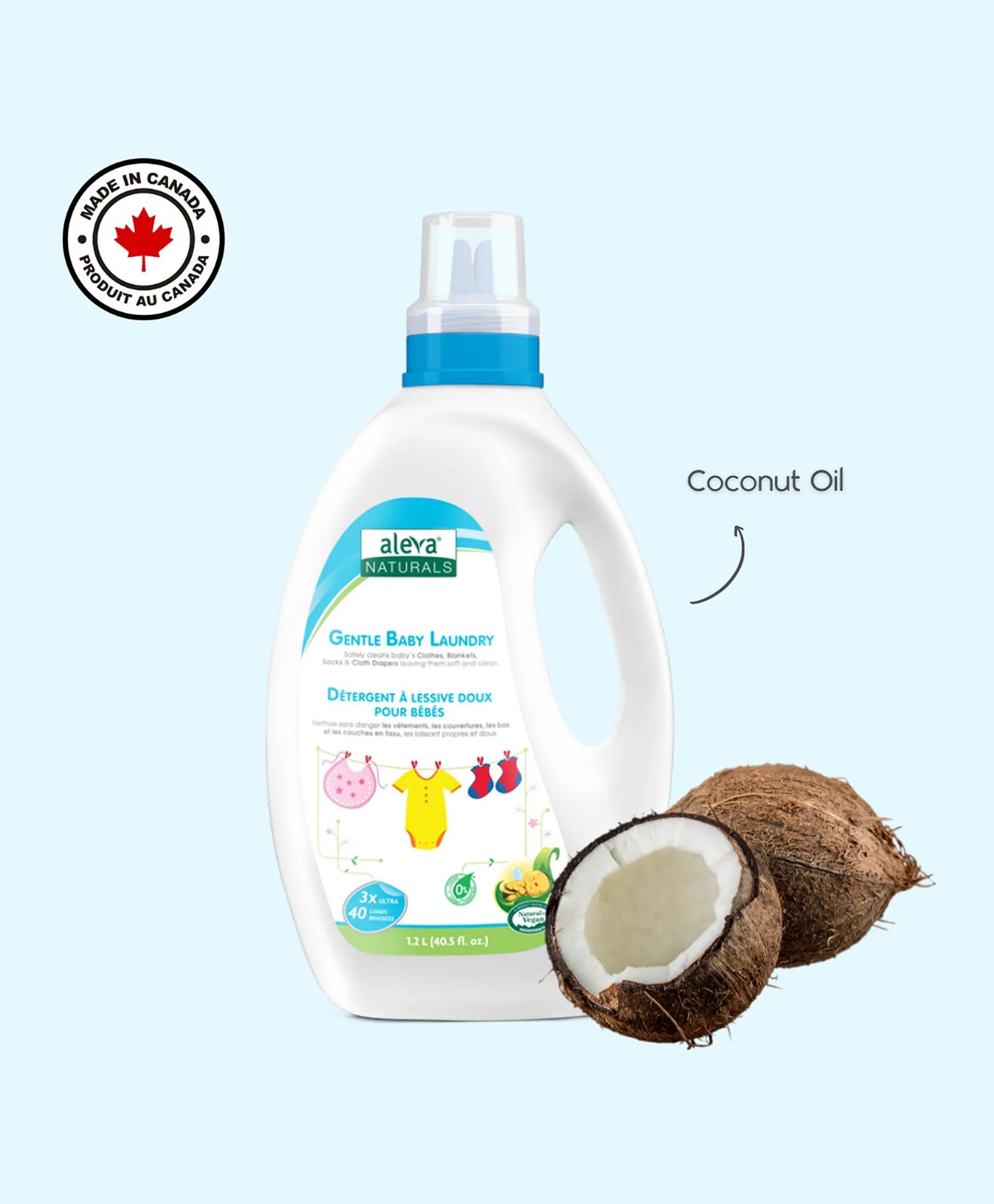 Aleva Naturals Gentle Baby Laundry - 1.2L - Laadlee