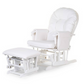 Childhome Gliding Chair With Footrest - White