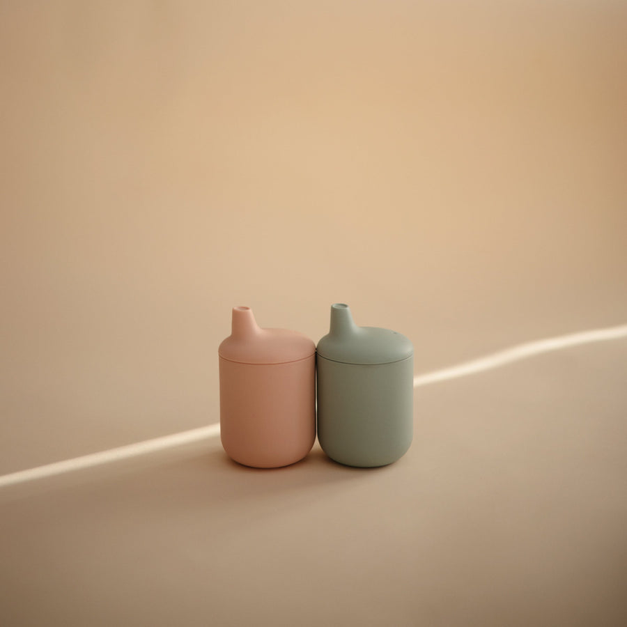 Mushie Silicone Sippy Cup Blush - Laadlee