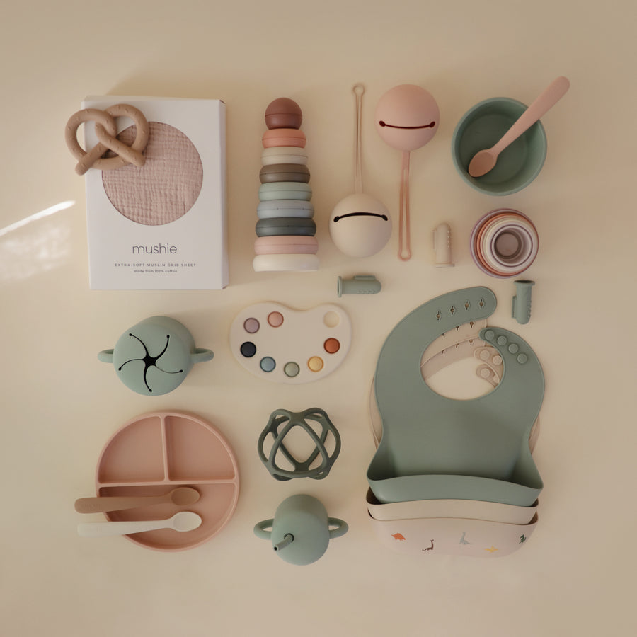 Mushie Silicone Bib Cambridge Blue - Laadlee