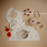 Mushie Silicone Mat Pink Flowers - Laadlee