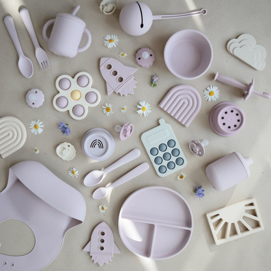 Mushie Silicone Sippy Cup Soft Lilac - Laadlee