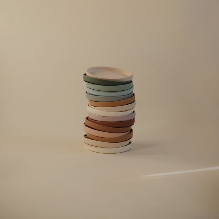 Mushie Classic Silicone Suction Plate Blush - Laadlee