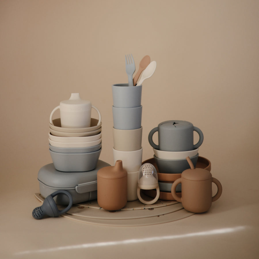 Mushie Silicone Sippy Cup Natural - Laadlee