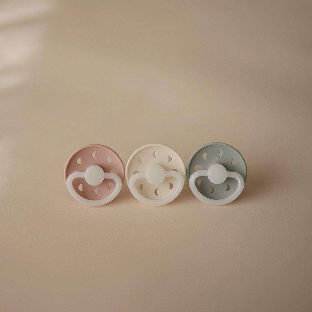 Frigg Moon Phase Silicone Baby Pacifier 0-6M, 1Pack, Sage Night - Size 1 - Laadlee