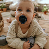 Frigg Rope Latex Baby Pacifier 6M-18M, 1Pack, Jet Black - Size 2 - Laadlee
