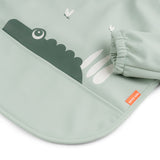 Done By Deer Sleeved Pocket Bib Croco - Green