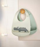 Done By Deer Silicone Bib 2-Pack Croco - Green