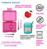 Yumbox 3 Compartments Snack Box - Sparkle Pink Glitter Clear Pink