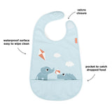 Done By Deer Bib W/Velcro Playground  - Blue