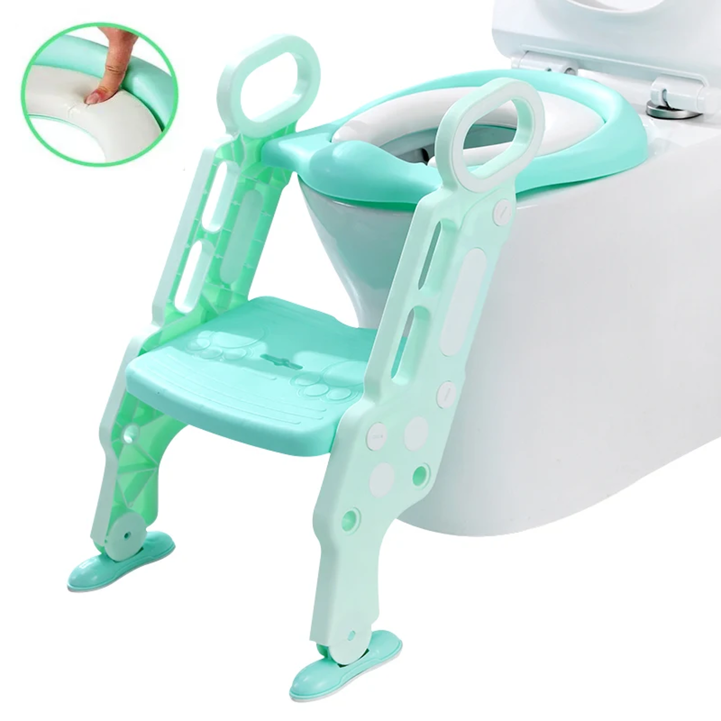 Pikkaboo EasyGo+ Potty Training Seat with Step Ladder - Green