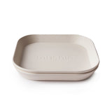 Mushie Dinner Plate Square Ivory - Laadlee