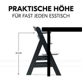 Hauck Height Adjustable Wooden Alpha+B Highchair - Black