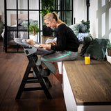 Hauck Height Adjustable Wooden Alpha+B Highchair - Black