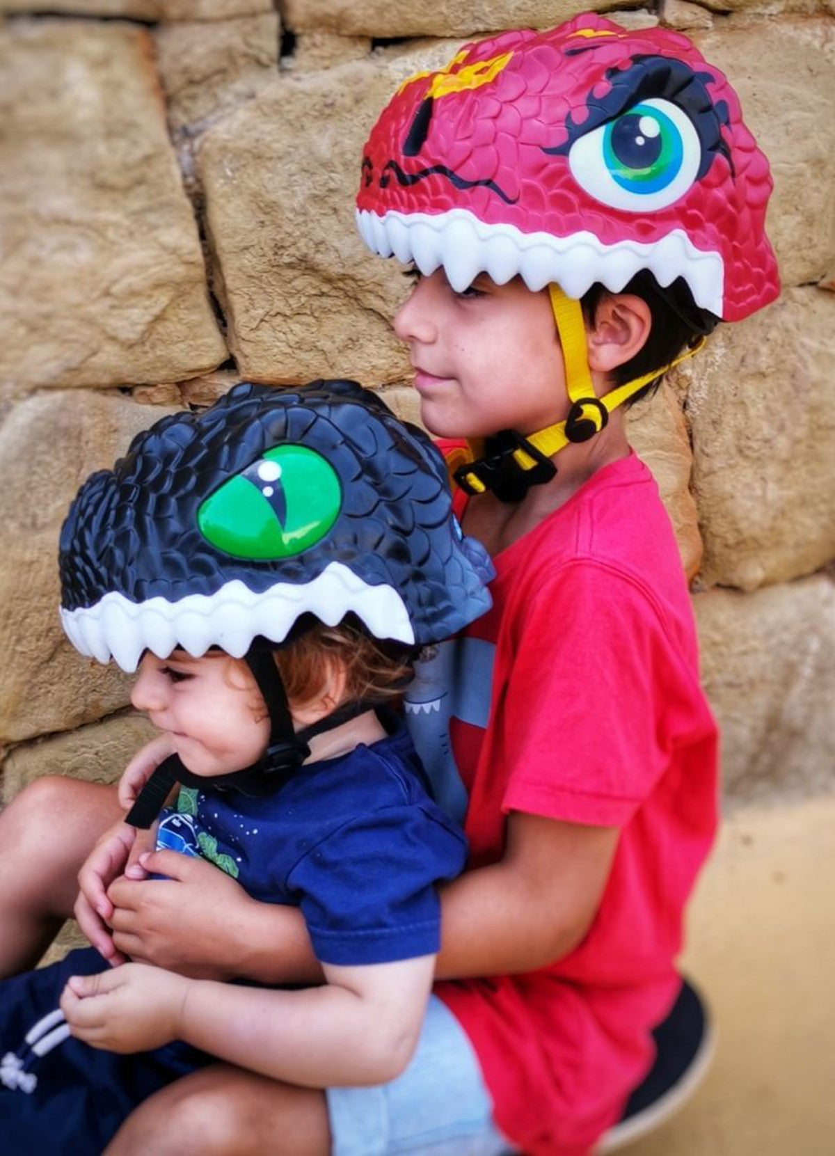 Crazy Safety Bicycle Helmet Dragon - Red - Laadlee