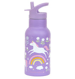 A Little Lovely Company Stainless Steel Water Bottle (350ml) - Unicorn Dreams