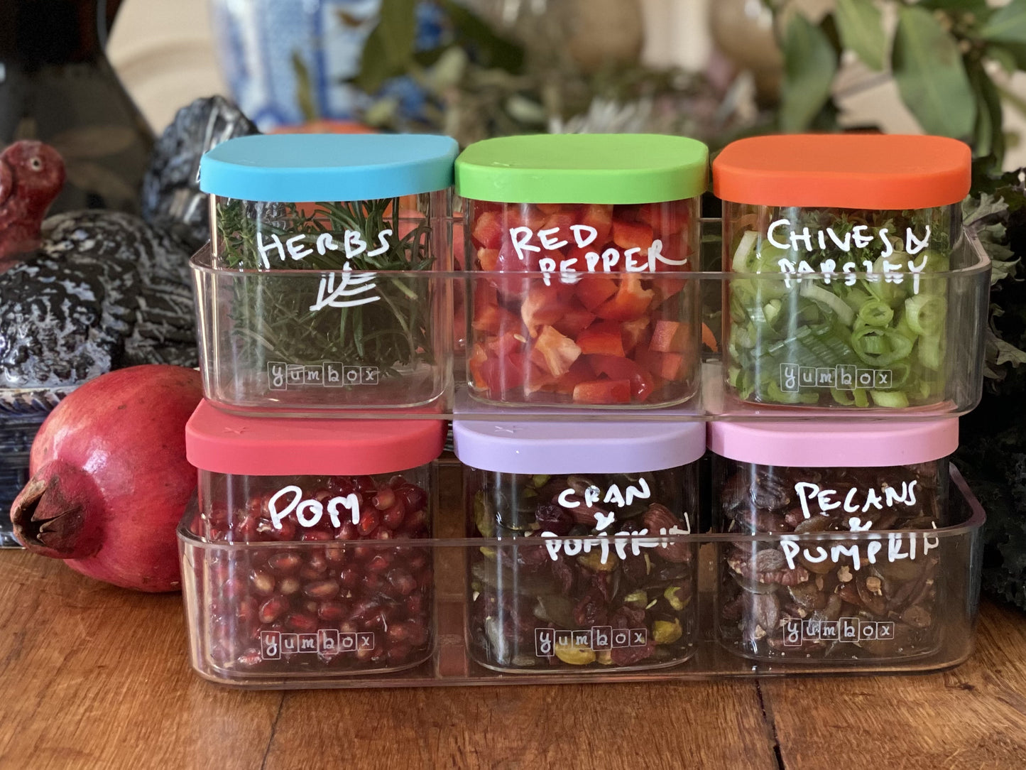 Yumbox Chop Chop Glass Cubes Jar Set of 3