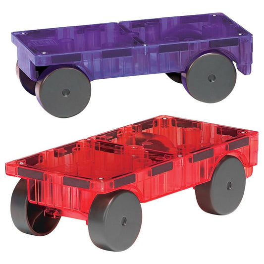 Magna-Tiles Cars Expansion Set Purple & Red - 2pcs