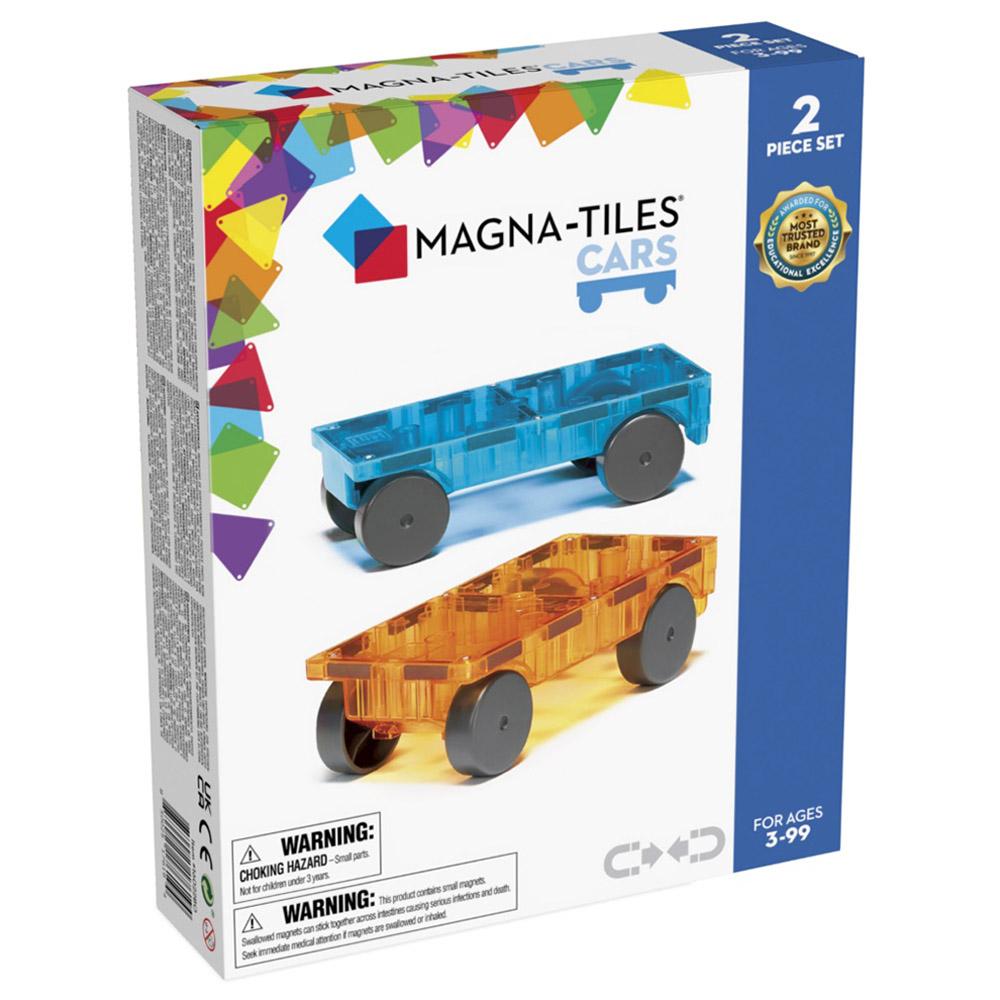 Magna-Tiles Cars Expansion Set Blue & Orange - 2pcs