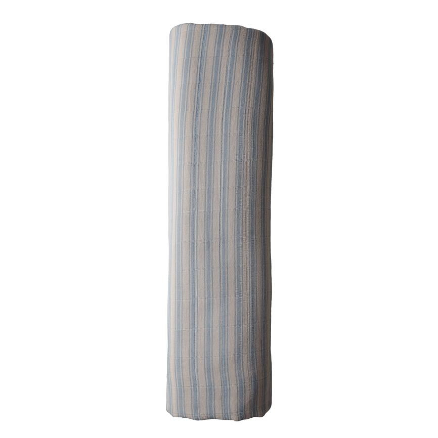 Mushie Swaddle - Blue Stripe - Laadlee