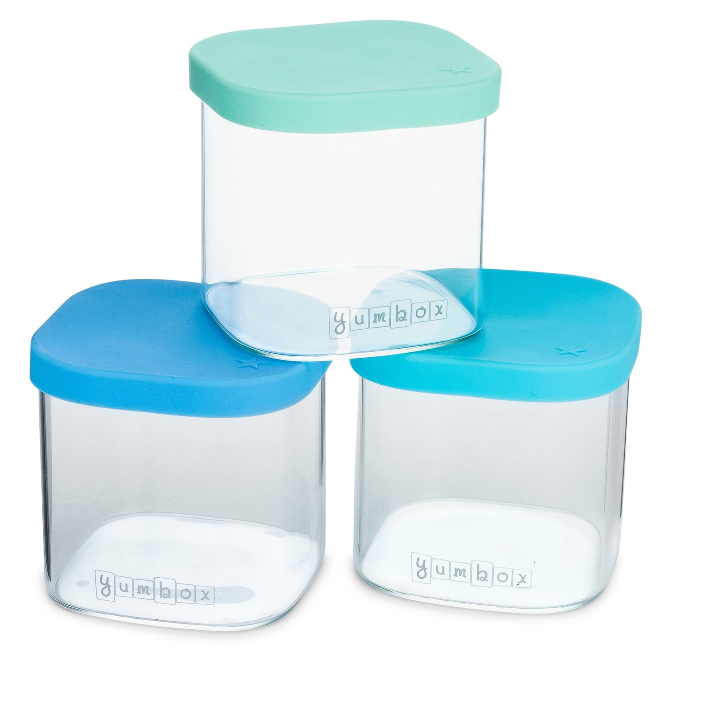 Yumbox Chop Chop Glass Cubes Jar Set of 3