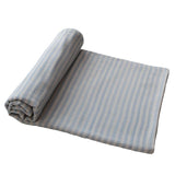 Mushie Swaddle - Blue Stripe - Laadlee