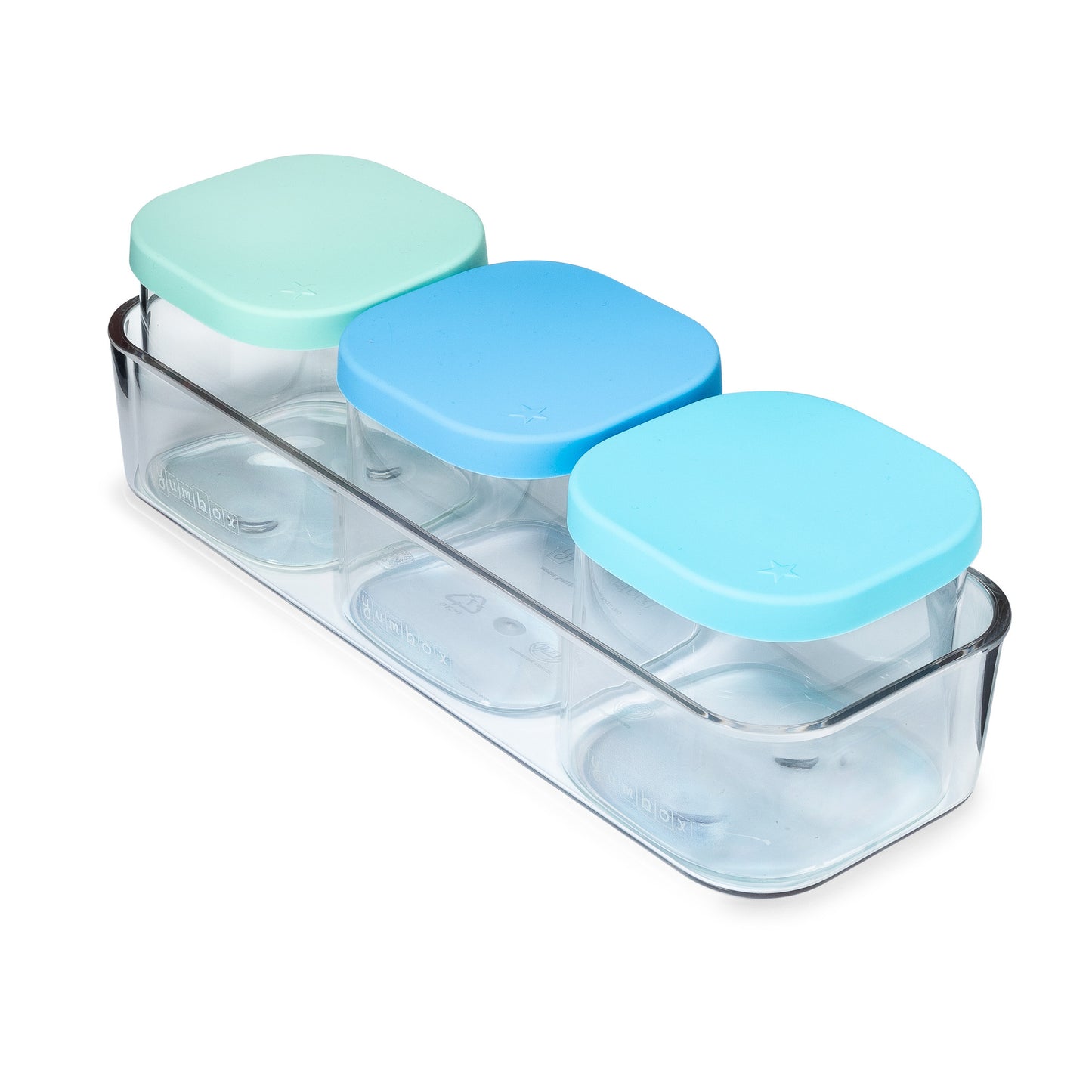 Yumbox Chop Chop Glass Cubes Jar Set of 3