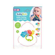 Babyjem Rattle Teether - Green - Laadlee