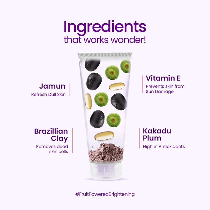 Mother Sparsh Jamun & Kakadu Plum Face Wash - 100ml - Laadlee