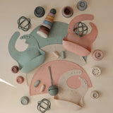 Mushie Silicone Mat Powder Pink Confetti - Laadlee