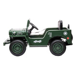 Megastar 2 V Rideon Army Classic Jeep 12V With 2 Seats And Parental Remote Control - Green