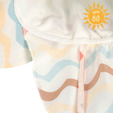 Lassig SPF Sun Protection Flap Hat - Waves Sea Salt