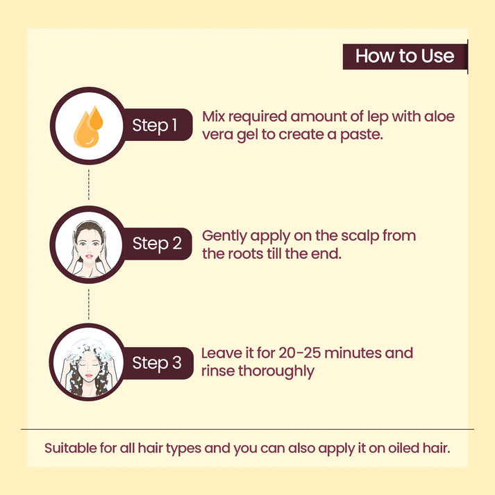 Mother Sparsh Dashmool Hair Lep - Pre-Shampoo Hair Mask - 60gm - Laadlee