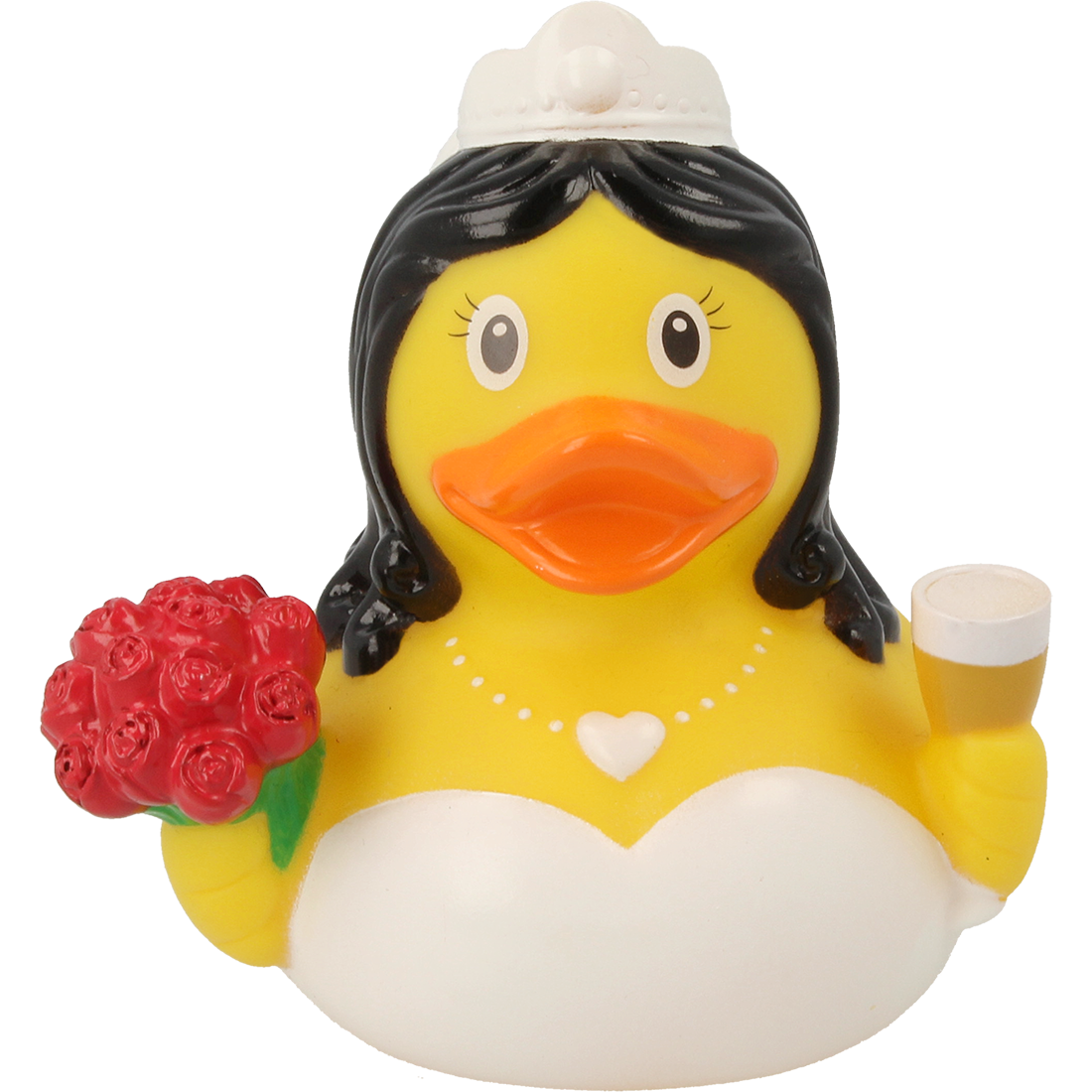 Lilalu Bath Toy Bride Duck - White