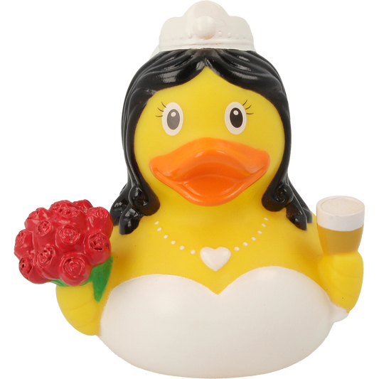 Lilalu Bath Toy Bride Duck - White