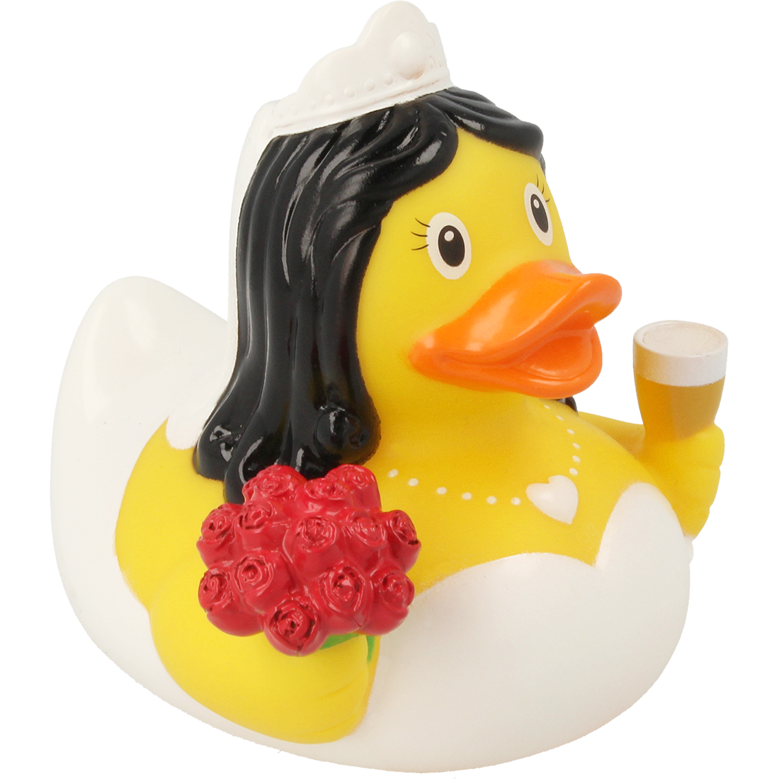 Lilalu Bath Toy Bride Duck - White