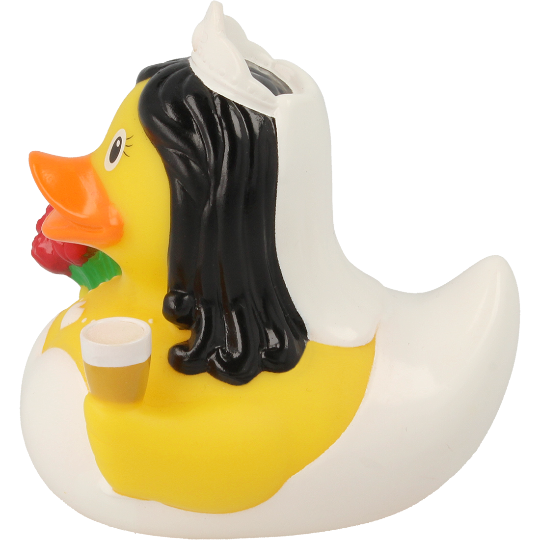 Lilalu Bath Toy Bride Duck - White