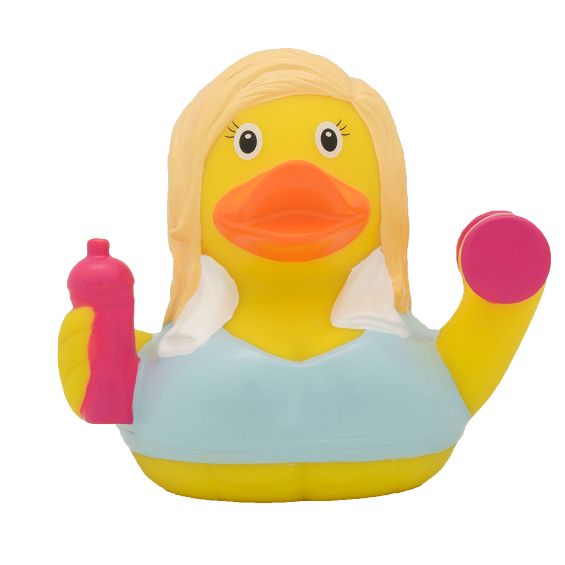 Lilalu Bath Toy Fitness Girl Duck - Blue & Yellow