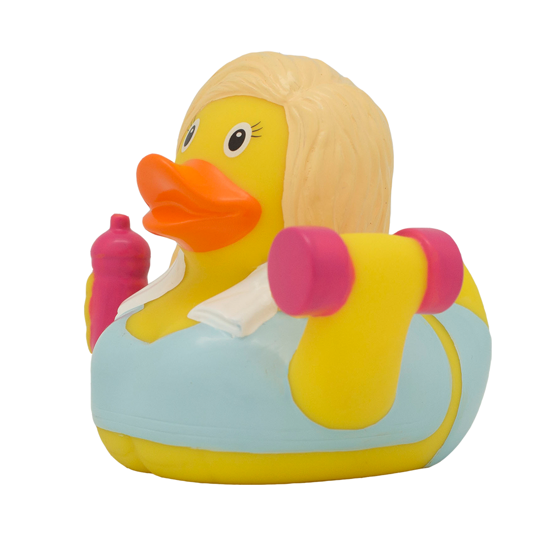 Lilalu Bath Toy Fitness Girl Duck - Blue & Yellow