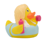 Lilalu Bath Toy Fitness Girl Duck - Blue & Yellow