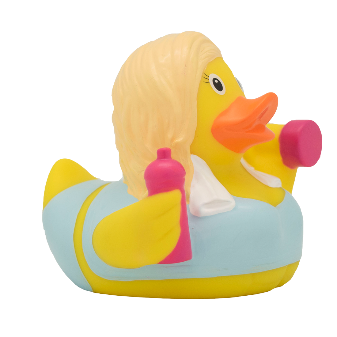 Lilalu Bath Toy Fitness Girl Duck - Blue & Yellow