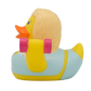 Lilalu Bath Toy Fitness Girl Duck - Blue & Yellow