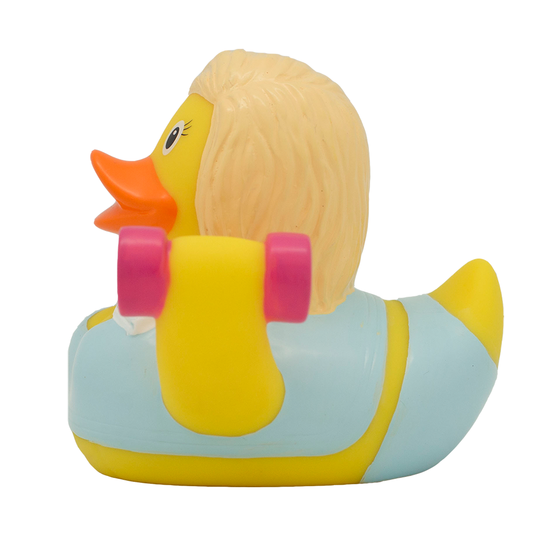 Lilalu Bath Toy Fitness Girl Duck - Blue & Yellow