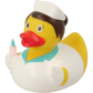 Lilalu Bath Toy Nurse Duck - White