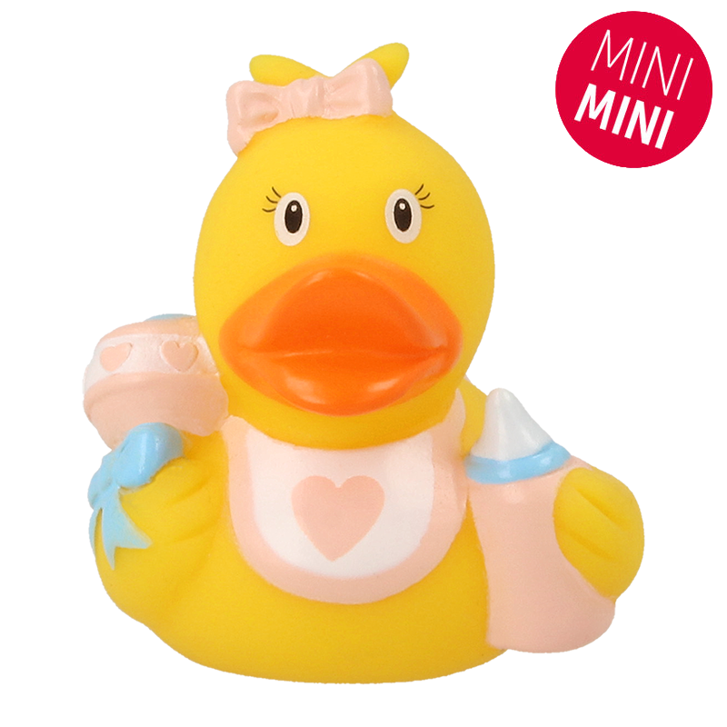 Lilalu Bath Toy Mini Baby Girl Duck - Yellow & Pink