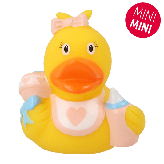 Lilalu Bath Toy Mini Baby Girl Duck - Yellow & Pink