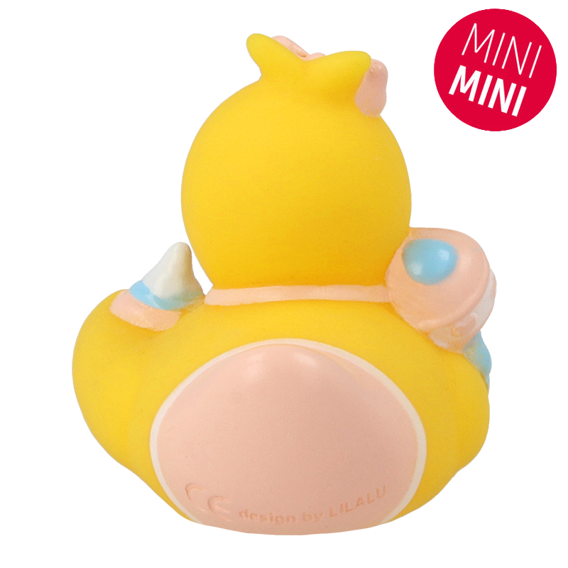 Lilalu Bath Toy Mini Baby Girl Duck - Yellow & Pink