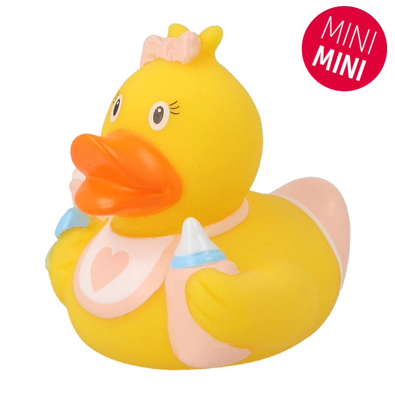 Lilalu Bath Toy Mini Baby Girl Duck - Yellow & Pink