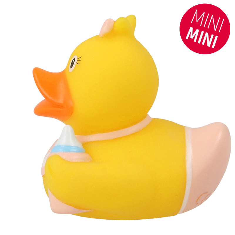 Lilalu Bath Toy Mini Baby Girl Duck - Yellow & Pink